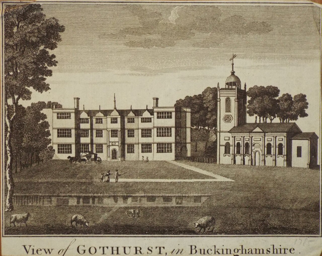 Print - View of Gothurst, in Buckinghamshire.